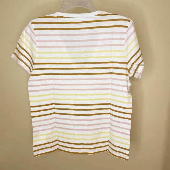Madewell Whisper Stripe V-neck Tee - Picture 6 of 13
